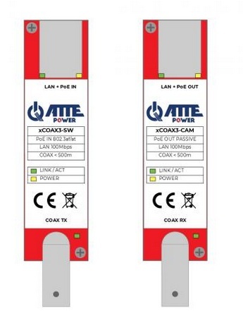Zestaw aktywnych konwerterów do transmisji Ethernet oraz PoE xCOAX3-SET Zestaw aktywnych konwerterów do transmisji Ethernet oraz PoE xCOAX3-SET
