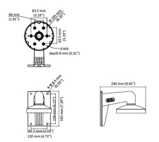 UCHWYT ŚCIENNY HIKVISION DS-1273ZJ-155