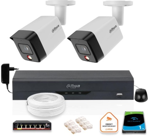ZESTAW 2 Kamery IP Dahua 6mpx IPC-HFW1639TC-A-IL-0280B-S6 + DYSK 1TB ZESTAW 2 Kamery IP Dahua 6mpx IPC-HFW1639TC-A-IL-0280B-S6 + DYSK 1TB