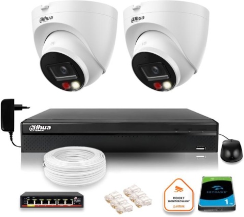 ZESTAW 2 Kamery IP Dahua 8mpx IPC-HDW1839T-A-IL-0280B-S6 + DYSK 1TB ZESTAW 2 Kamery IP Dahua 8mpx IPC-HDW1839T-A-IL-0280B-S6 + DYSK 1TB