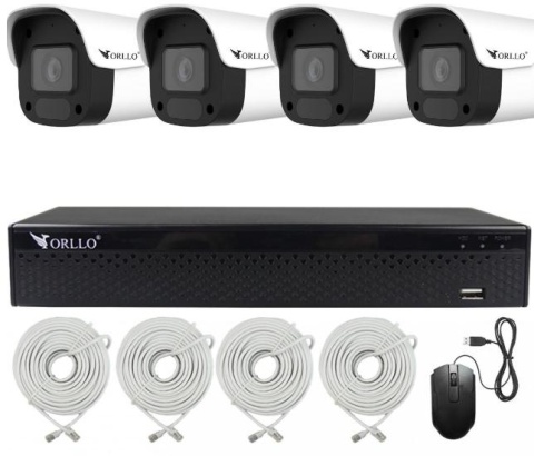 Zestaw Monitoringu 4 Kamery Zewnętrzne PoE ORLLO ECO BULLET Zestaw Monitoringu 4 Kamery Zewnętrzne PoE ORLLO ECO BULLET
