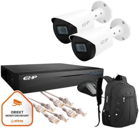 Zestaw monitoringu 2 kamer IP EZ-IP by Dahua niezawodna ochrona 2K Zestaw monitoringu 2 kamer IP EZ-IP by Dahua niezawodna ochrona 2K