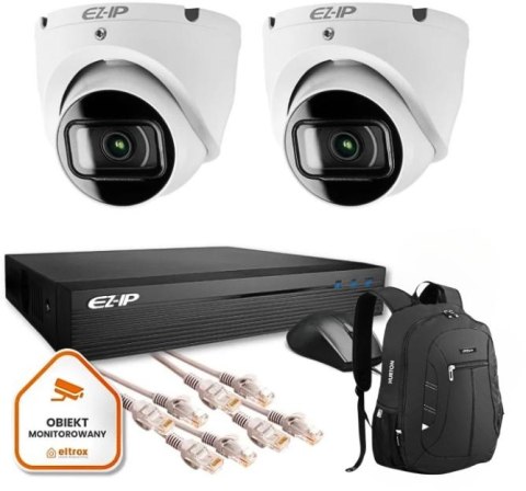Zestaw monitoringu 2 kamer IP EZ-IP by Dahua niezawodna ochrona 2K Zestaw monitoringu 2 kamer IP EZ-IP by Dahua niezawodna ochrona 2K