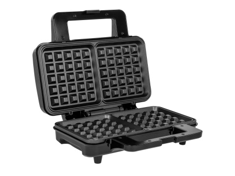 Gofrownica 2 gofry kwadraty 1000W Teesa duża moc nieprzywierająca powłoka