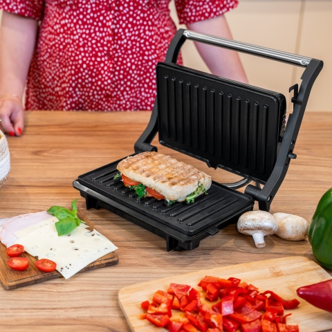 Opiekacz do kanapek panini grill toster sandwich 1000W 3 pozycje Teesa
