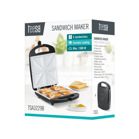 Toster opiekacz do kanapek Teesa 1500W sandwich