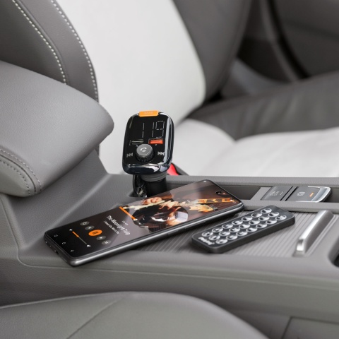Transmiter FM Bluetooth 5.0 2xUSB AUX ładowarka QC