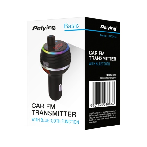 Transmiter FM Bluetooth 5.0 2xUSB SD ładowarka QC Transmiter FM Bluetooth 5.0 2xUSB SD ładowarka QC