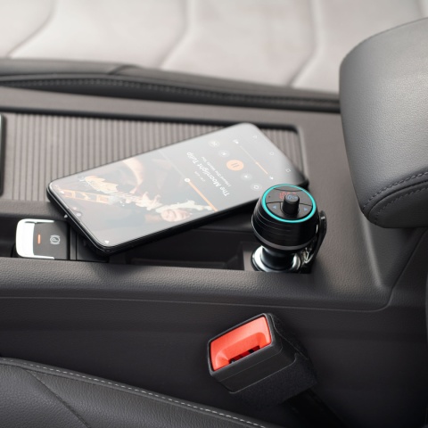 Transmiter FM Bluetooth 5.0 2xUSB SD ładowarka QC Transmiter FM Bluetooth 5.0 2xUSB SD ładowarka QC