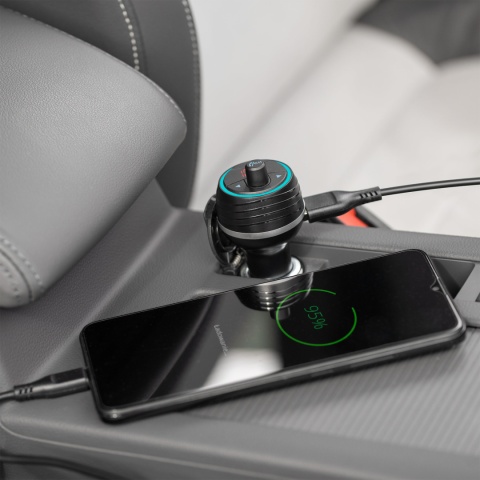 Transmiter FM Bluetooth 5.0 2xUSB SD ładowarka QC Transmiter FM Bluetooth 5.0 2xUSB SD ładowarka QC