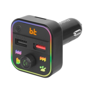Transmiter FM Bluetooth 5.3 2xUSB SD ładowarka QC Peiying