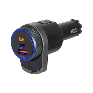 Transmiter FM Bluetooth USB-C AUX ładowarka PD QC