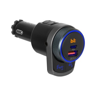 Transmiter FM Bluetooth USB-C AUX ładowarka PD QC