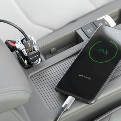 Transmiter FM Peiying BT, 2xUSB, ładowarka URZ0481