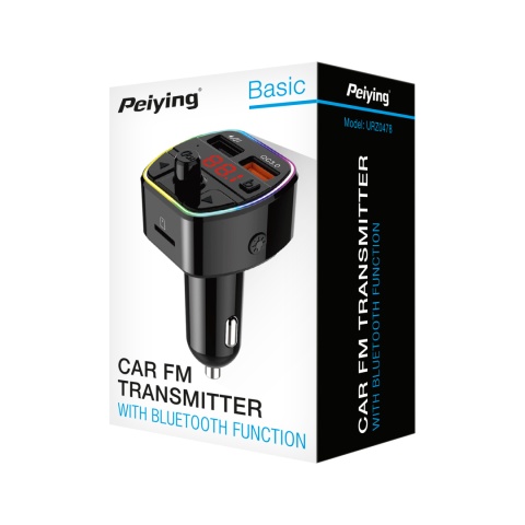 Transmiter samochodowy Bluetooth 5.0 2xUSB LED 12 - 24 V Peying Transmiter samochodowy Bluetooth 5.0 2xUSB LED 12 - 24 V Peying