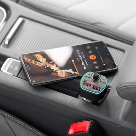 Transmiter samochodowy Bluetooth 5.0 2xUSB LED 12 - 24 V Peying Transmiter samochodowy Bluetooth 5.0 2xUSB LED 12 - 24 V Peying