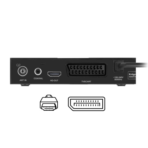 Tuner DVB-T2 H.265 HEVC Kruger&Matz HDMI SCART PVR EPG USB dekoder
