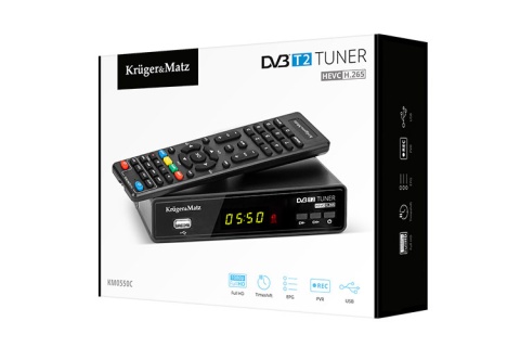 Tuner DVB-T2 H.265 HEVC Kruger&Matz