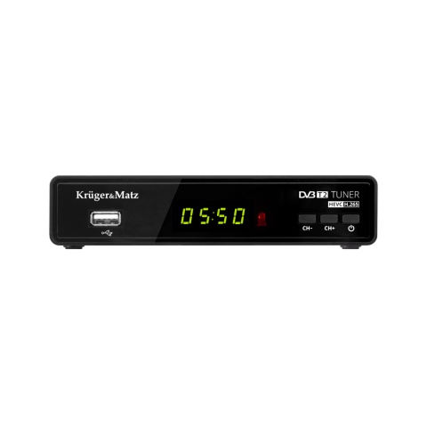 Tuner DVB-T2 KrugerMatz H.265 HEVC dekoder KM0550A Tuner DVB-T2 KrugerMatz H.265 HEVC dekoder KM0550A
