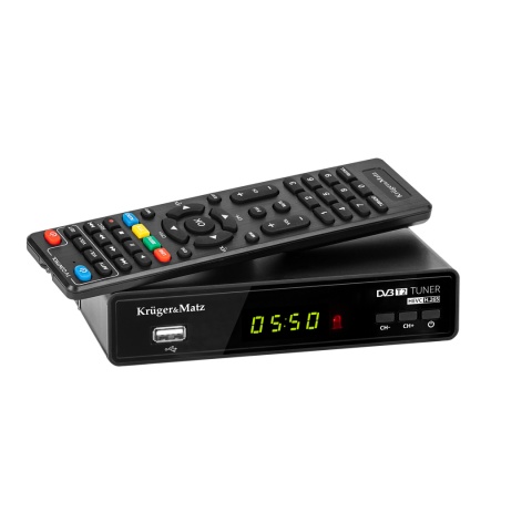 Tuner DVB-T2 KrugerMatz H.265 HEVC dekoder KM0550B Tuner DVB-T2 KrugerMatz H.265 HEVC dekoder KM0550B