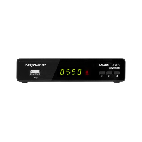 Tuner DVB-T2 KrugerMatz H.265 HEVC dekoder KM0550B Tuner DVB-T2 KrugerMatz H.265 HEVC dekoder KM0550B