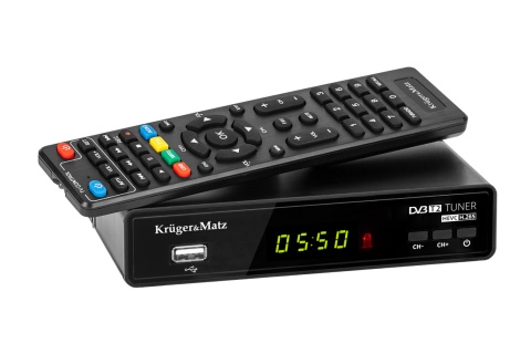 Tuner DVB-T2 KrugerMatz H.265 HEVC dekoder KM0550B Tuner DVB-T2 KrugerMatz H.265 HEVC dekoder KM0550B