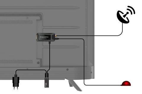 Tuner DVB-T2 KrugerMatz H.265 HEVC dekoder do HDMI