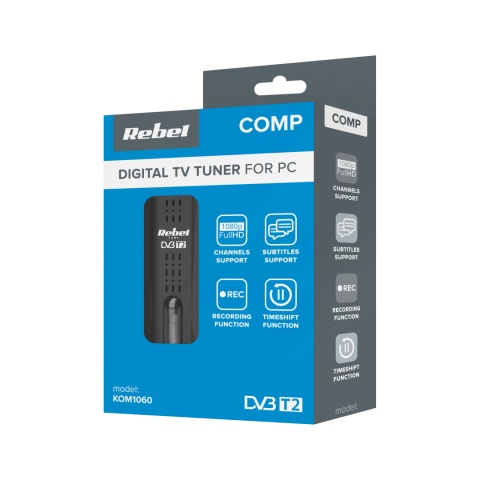 Tuner cyfrowy USB TV DVB-T2 H.265 HEVC Rebel