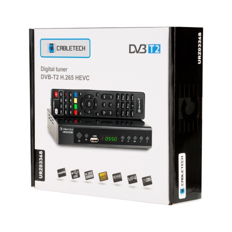 Tuner dekoder TV DVB-T2 H.265 HEVC USB Cabletech