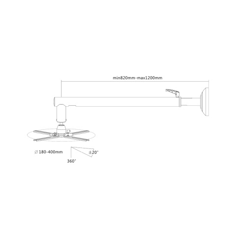 Uchwyt Cabletech do projektora