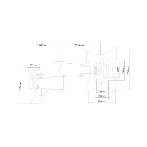 Uchwyt Cabletech do telewizora 23"-42" Uchwyt Cabletech do telewizora 23"-42"