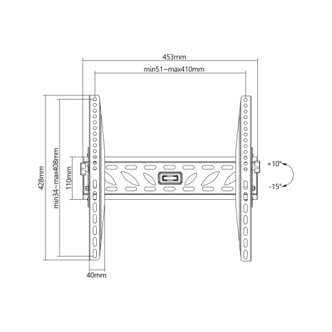 Uchwyt Cabletech do telewizora 32''-55''