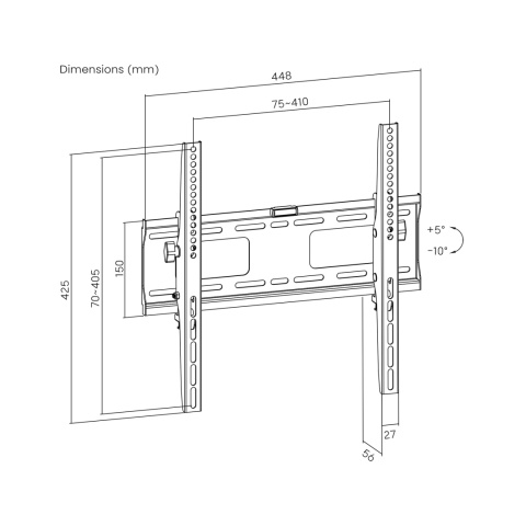 Uchwyt Cabletech do telewizora 32"-55" Uchwyt Cabletech do telewizora 32"-55"