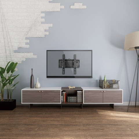 Uchwyt TV do telwizora 23"-42" Cabletech poziomica +12° ~ -12 stalowy