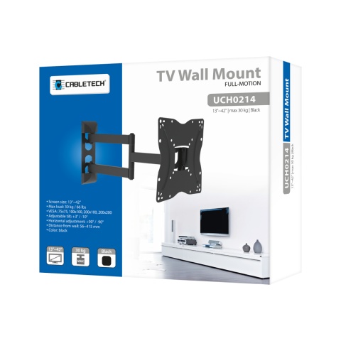 Uchwyt do telewizora TV Cabletech 13"-42" regulacja pion/poziom 30kg Uchwyt do telewizora TV Cabletech 13"-42" regulacja pion/poziom 30kg