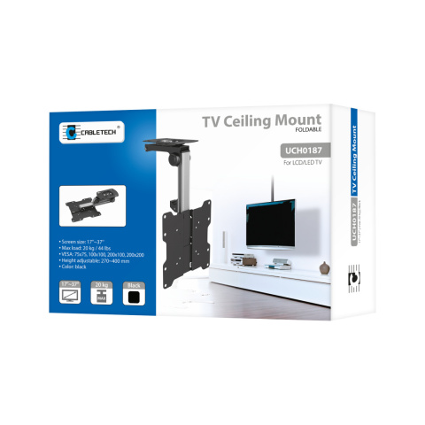 Uchwyt do telewizora TV Cabletech 17"-37" do montażu sufitowego/skosowego Uchwyt do telewizora TV Cabletech 17"-37" do montażu sufitowego/skosowego
