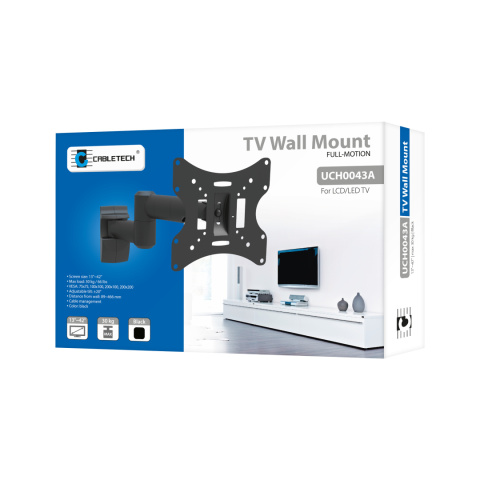 Uchwyt do telewizora TV Ruchomy 13"-42" VESA 30kg regulacja 20° / 90° MOCNY