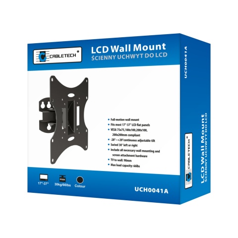 Uchwyt do telwizora TV Cabletech 23"-42" 30 kg +- 20°
