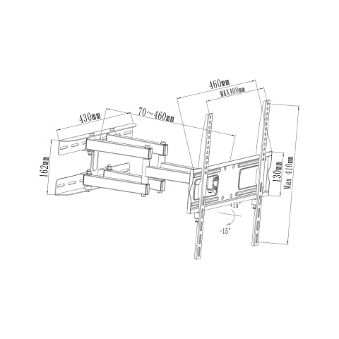 Uniwersalny uchwyt TV - Ruchomy, 26"-55" Uniwersalny uchwyt TV - Ruchomy, 26"-55"