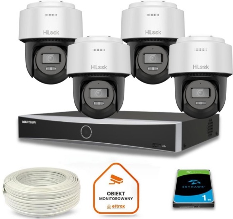 Zestaw monitoringu Hilook 4 kamery IP PTZ-N6-P Zestaw monitoringu Hilook 4 kamery IP PTZ-N6-P