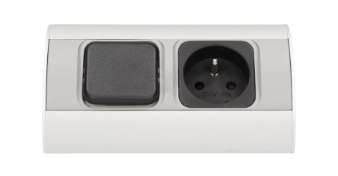 Gniazdo meblowe z wyłącznikiem, 1x230V OR-AE-1302 ORNO Gniazdo meblowe z wyłącznikiem, 1x230V OR-AE-1302 ORNO