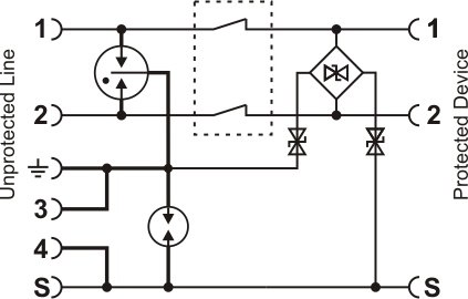 Zabezpieczenie przeciwprzepięciowe do RS-485 EWIMAR SUG-RS485/DIN
