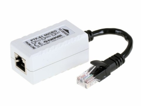 Zabezpieczenie przepięciowe LAN do kamer IP, EWIMAR PTF-51-ENG/PoE/Micro Zabezpieczenie przepięciowe LAN do kamer IP, EWIMAR PTF-51-ENG/PoE/Micro