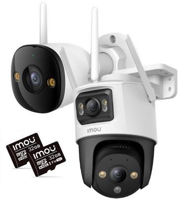 Zestaw 2 kamer IP Imou bullet 3 5MP i Cruiser Dual 10MP z kartami pamięci 32GB Zestaw 2 kamer IP Imou bullet 3 5MP i Cruiser Dual 10MP z kartami pamięci 32GB