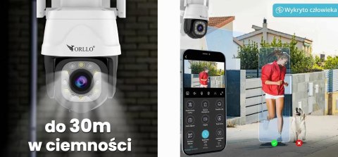Kamera IP ORLLO Z17 PRO 4K zewnętrzna obrotowa GSM na kartę SIM Kamera IP ORLLO Z17 PRO 4K zewnętrzna obrotowa GSM na kartę SIM