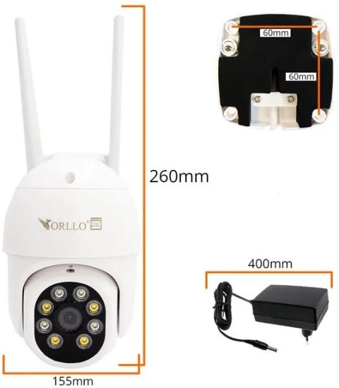 Kamera IP Orllo TZ5 zewnętrzna obrotowa 5Mpx 4G SIM Tuya Kamera IP Orllo TZ5 zewnętrzna obrotowa 5Mpx 4G SIM Tuya