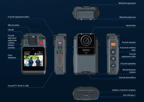 Kamera nasobna Hytera SC580 IR 32GB