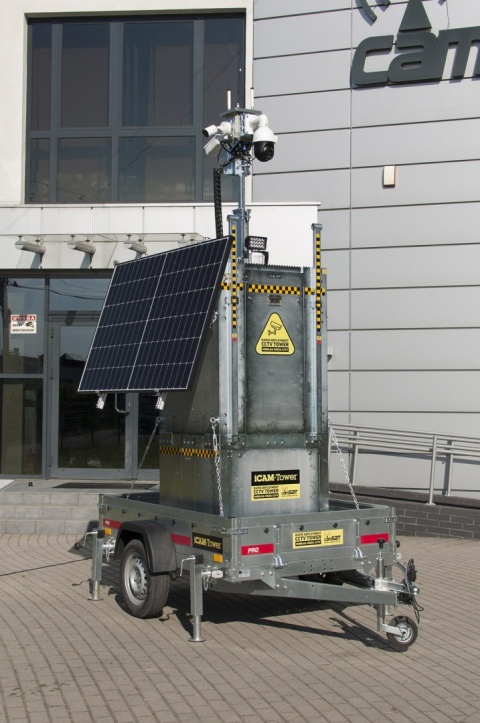 Mobilna wieża do zdalnego wideomonitoringu CCTV iCAM-TOWER AI 5MQ3 Mobilna wieża do zdalnego wideomonitoringu CCTV iCAM-TOWER AI 5MQ3