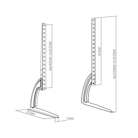 Stojak nóżki uniwersalne pod TV 27"-60" Cabletech Stojak nóżki uniwersalne pod TV 27"-60" Cabletech