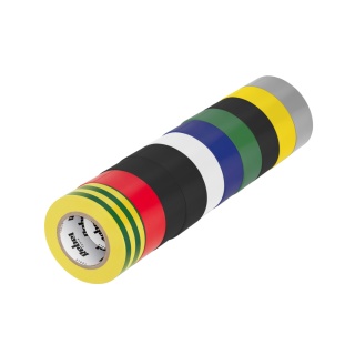 Taśma izolacyjna mix 10 sztuk PVC Rebel 19mm x 9m